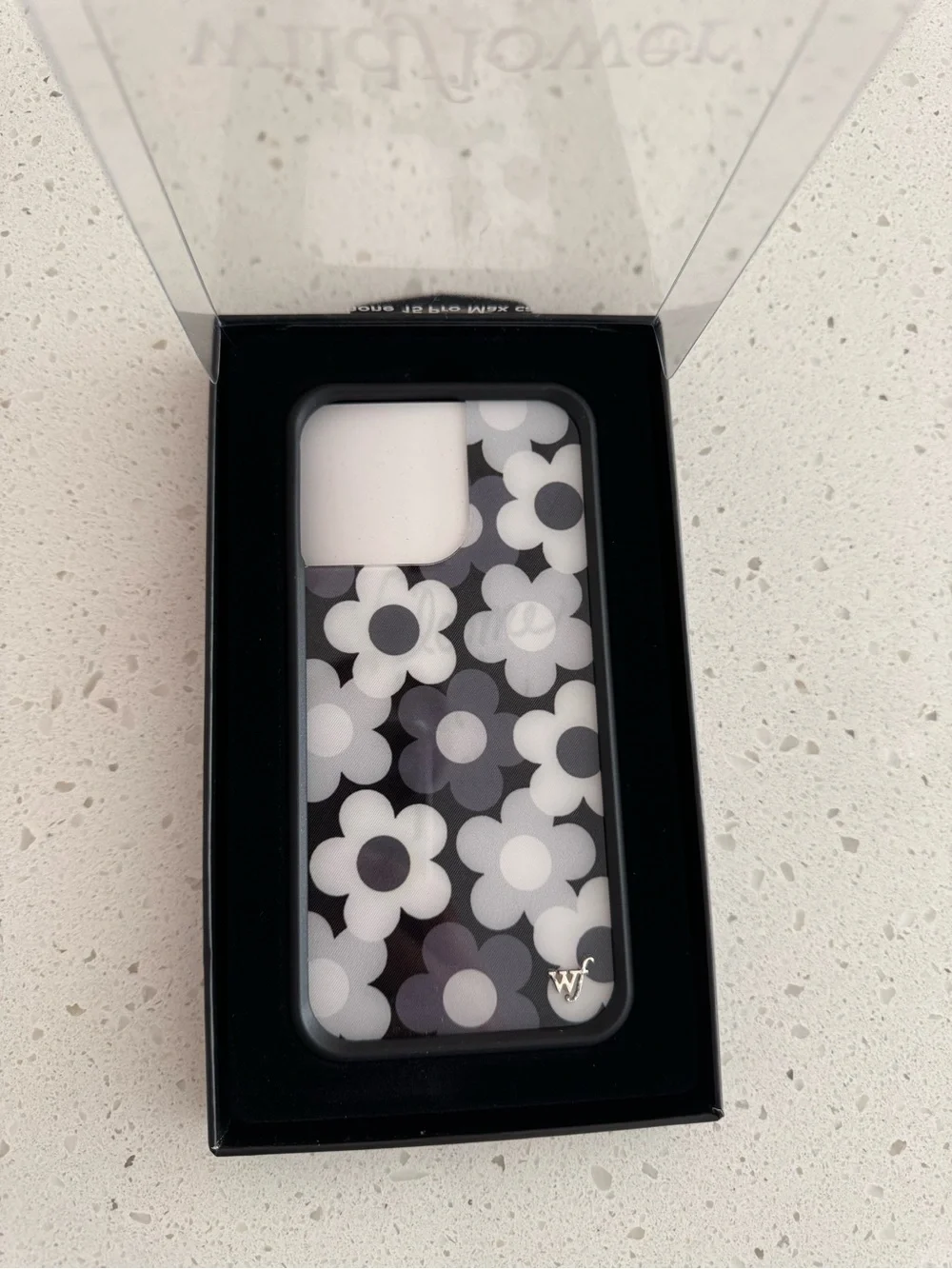 Wildflowers Black and White Floral iPhone Case - Daisy Pattern